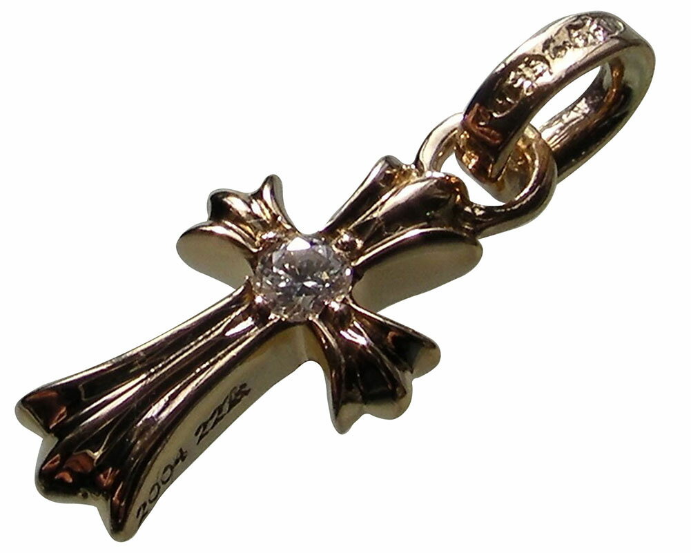 クロムハーツ ネックレス（メンズ） CHROME HEARTS 22K BABY FAT CROSS CHARM W/DOUBLE DIAMOND クロムハーツ ベイビーファット チャーム　22Kゴールド w/ダイヤモンド ダブルサイド