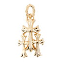 CHROME HEARTS 3 CH LARGE CROSS PENDANT Nn[c@3CH [WNX@y_g 22K