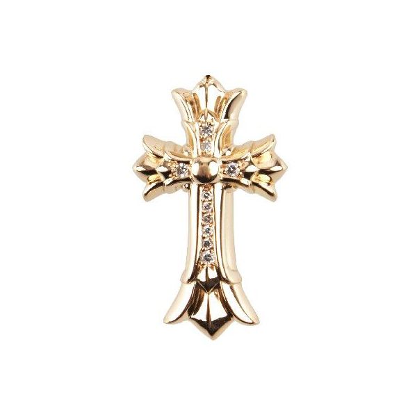 CHROME HEARTS SMALL DOUBLE CROSS PENDANT PAVE DIAMONDS クロムハーツ　スモール　ダブルクロス　ペンダント　パヴェダイヤモンド　22金