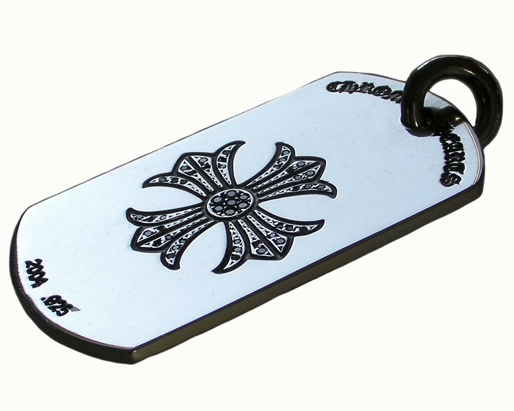 CHROME HEARTS DOG TAG LAS VEGAS PAVE DIAMOND ク