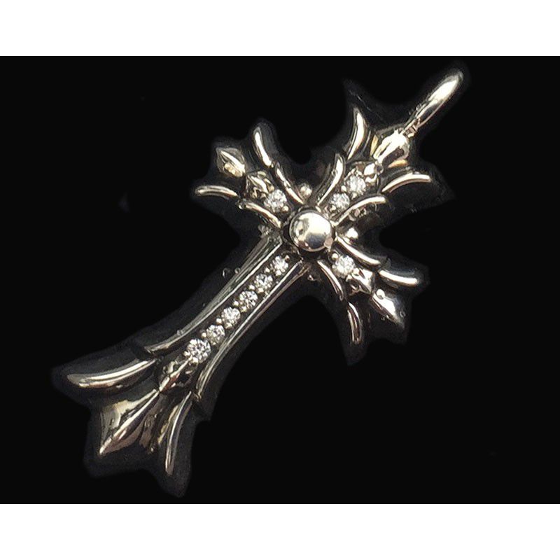 CHROME HEARTS DOUBLE CH CROSS CHARM PAVE DIAMOND　クロムハーツ　ダブル　CHクロス チャーム　パヴェダイヤモンド