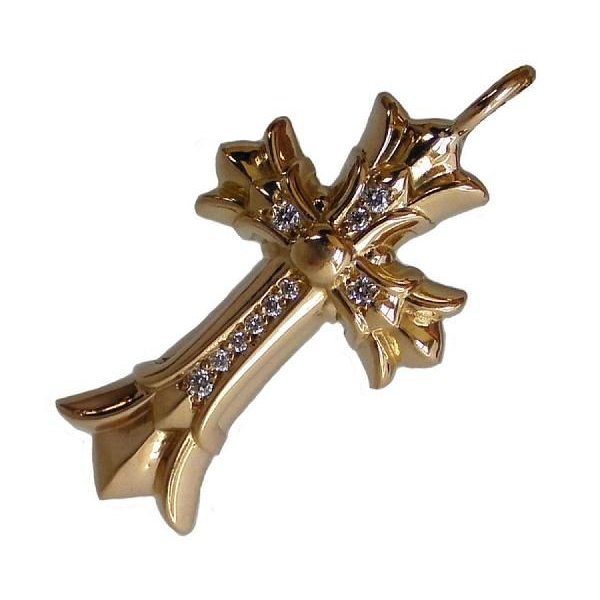 CHROME HEARTS DOUBLE TINY CH CROSS 22K PAVE ϡġ֥롡ˡCH...