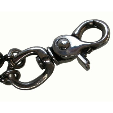 CHROME HEARTS CLIP KEY CHAIN W/ CROSS BALL CHAIN クロムハーツ　キーチェーン　シルバークロスボール/ブラックレザー