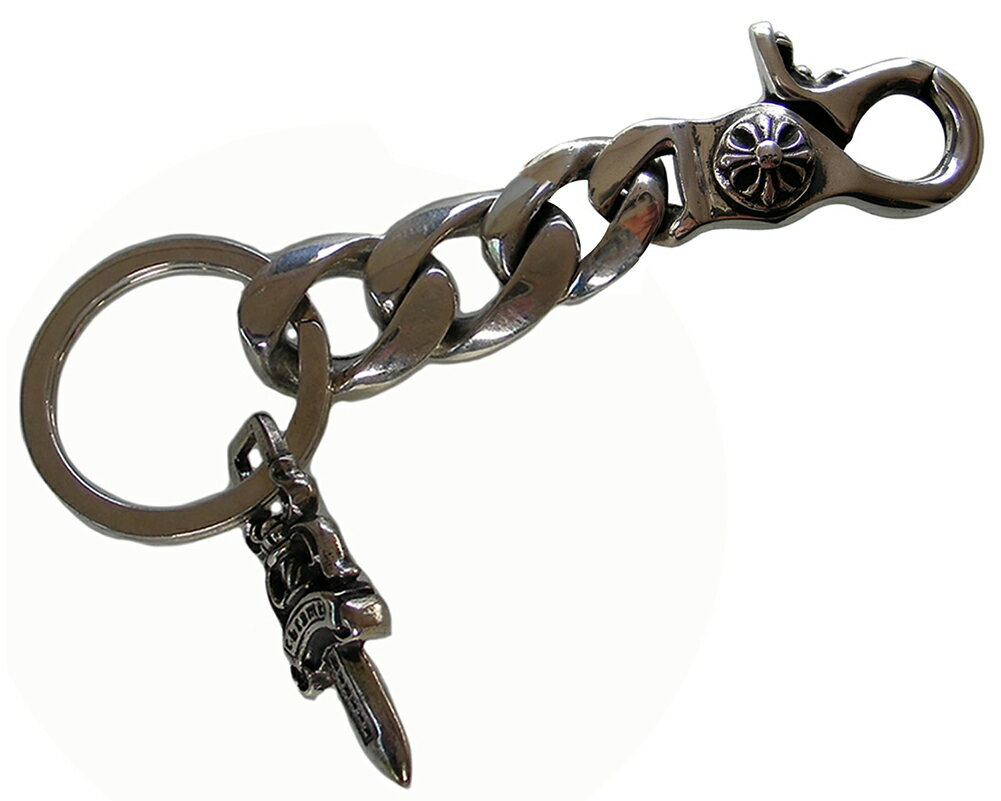 CHROME HEARTS CLASSIC LINK KEY RING CLIP W/ DAGGERϡġ å ...