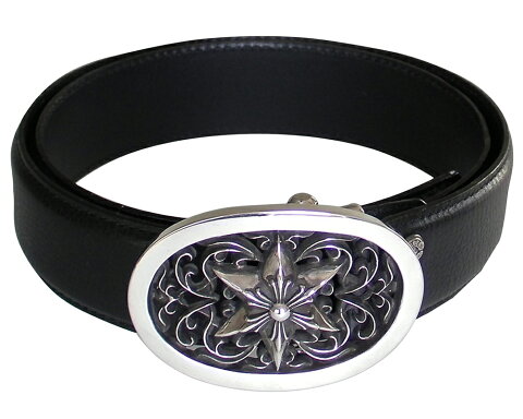 CHROME HEARTS CLASSIC OVAL STAR BUCKLE / LEATHER BELT STRAP クロムハーツ　クラシックオーバルスター　バックル / レザーベルトストラップ セット