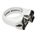 CHROME HEARTS PPO DOUBLE CHOMPER RING WITH 1 22K GOLD TOOTH@Nn[c@CHOMPER O
