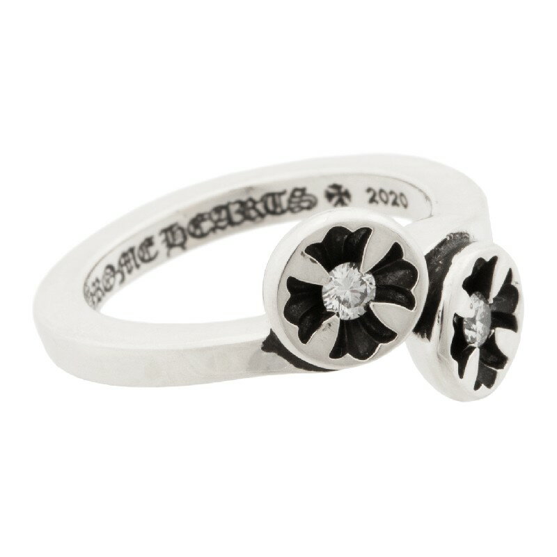 CHROME HEARTS DOUBLE NGTV CH PLUS DIAMOND RING��������ϡ��ġ����֥롡�ͥ��ƥ��֡� ��󥰡�������