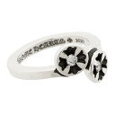 CHROME HEARTS DOUBLE NGTV CH PLUS DIAMOND RING@Nn[c@_u@NGTV O@_C