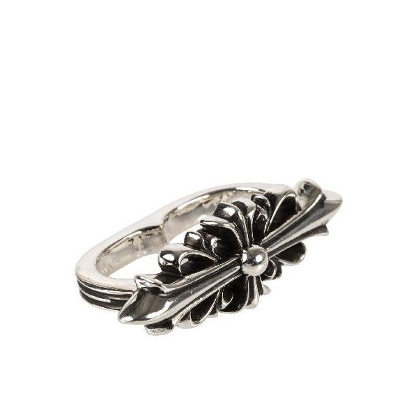 クロムハーツ 指輪 CHROME HEARTS LONG FLORAL MEDIUM RING クロムハーツ　ロングフローラルクロス　ミディアムリング