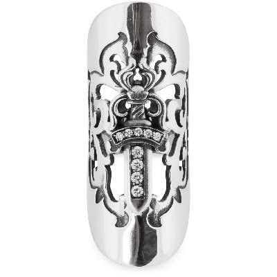 CHROME HEARTS CANNOLI RING DAGGER PAVE DIAMOND ϡġCANNOLI  ...