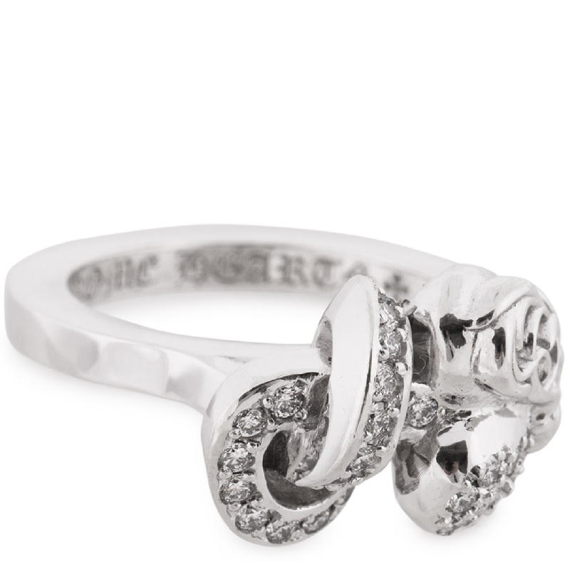 クロムハーツ 指輪 CHROME HEARTS I HEART YOU KNOT RING WHITE GOLD PAVE クロムハーツ　ホワイトゴールド　パヴェダイヤ　リング