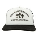 CHROME HEARTS TRUCKER CAP@BLACK/WHITE@Nn[c@gbJ[Lbv