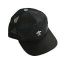 CHROME HEARTS TRUCKER CAP LEATHER FRONT BS FLEUR クロムハーツ　トラッカーキャップ レザーフロント BSフレア