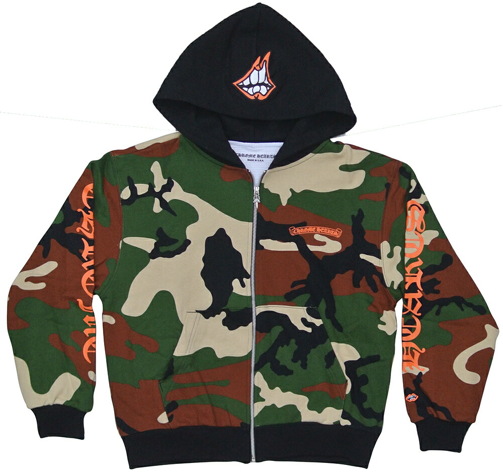 クロムハーツ CHROME HEARTS Matty Boy 'Caution' CAMO HOODIE クロムハーツ　パーカー　カモフラージュ