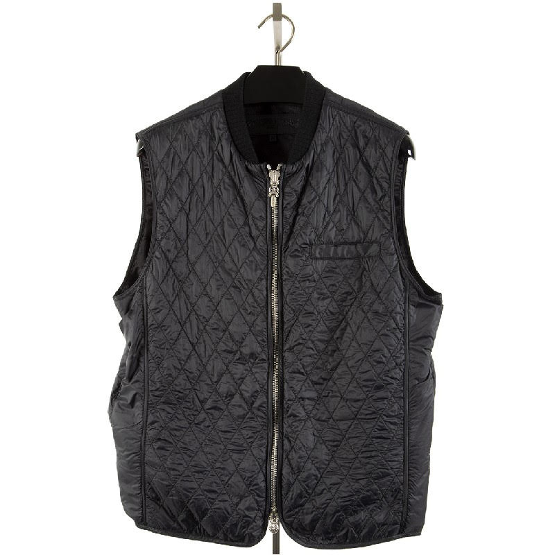 クロムハーツ CHROME HEARTS MENS VEST QUILTED ZIP クロムハーツ　メンズベスト　キルト　カシミアニット