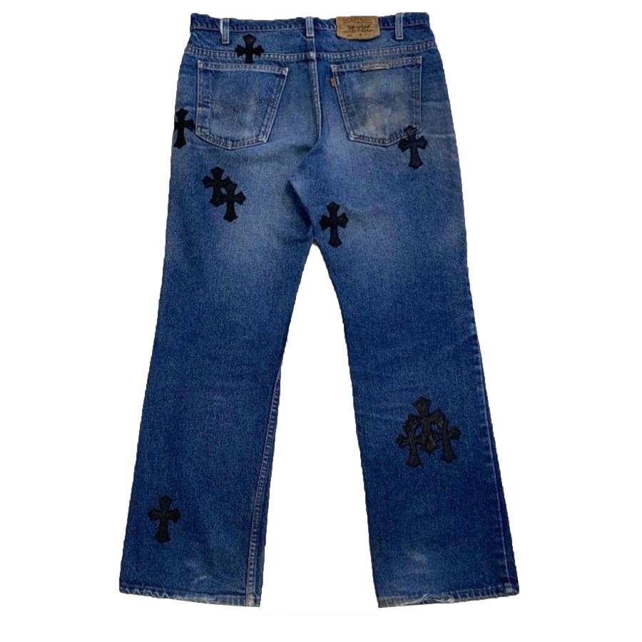 CHROME HEARTS DENIM PANTS LEVI'S CROSS PATCH ������ϡ��� �ǥ˥�ѥ�� �꡼�Х�������š�