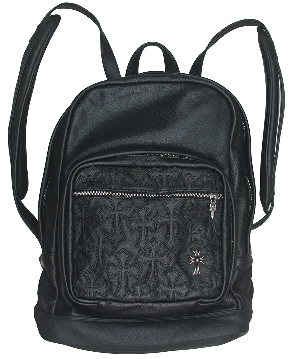 CHROME HEARTS 7TH GRADE BAG BACKPACK　BLACK LEATHER クロムハーツ　7TH GRADEバッグ　ブラックレザー　バックパック セメタリークロス