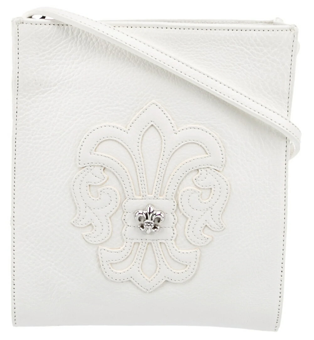 CHROME HEARTS SQ PKT BAG BS FLUER WHITE クロムハーツ スクエアポケット　ショルダーバッグ　ホワイト　BSフレア