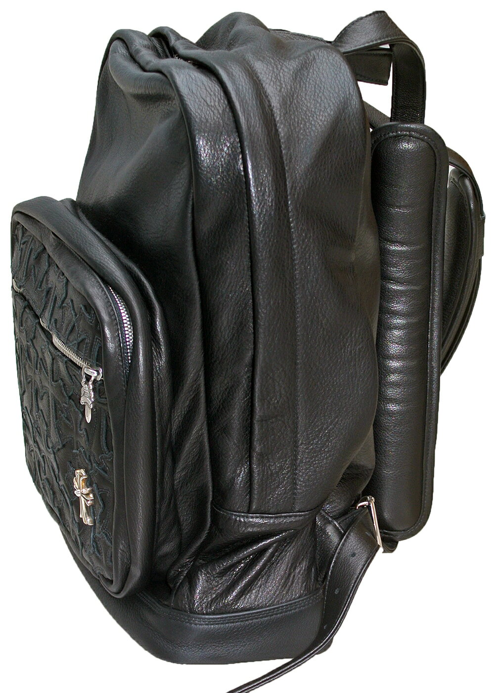 CHROME HEARTS 7TH GRADE BAG BACKPACK　BLACK LEATHER クロムハーツ　7TH GRADEバッグ　ブラックレザー　バックパック セメタリークロス