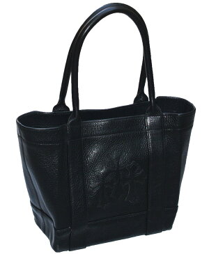 CHROME HEARTS MINI TOTE BAG HEAVY BLACK LEATHER W/3 CROSS PATCHES クロムハーツ　ミニトートバッグ　ブラック　ヘビーレザー　セメタリークロスパッチ