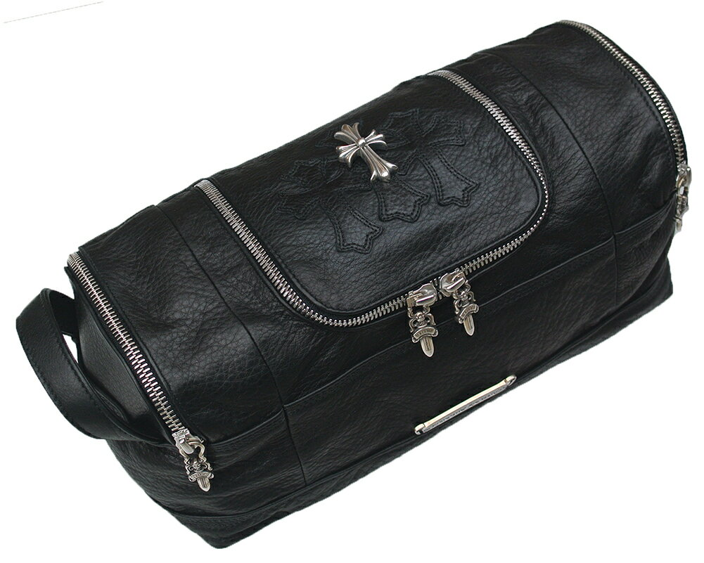 CHROME HEARTS DUFFEL BAG BLACK LEATHER クロムハーツ　DUFFEL 　バッグ　 ブラッ...