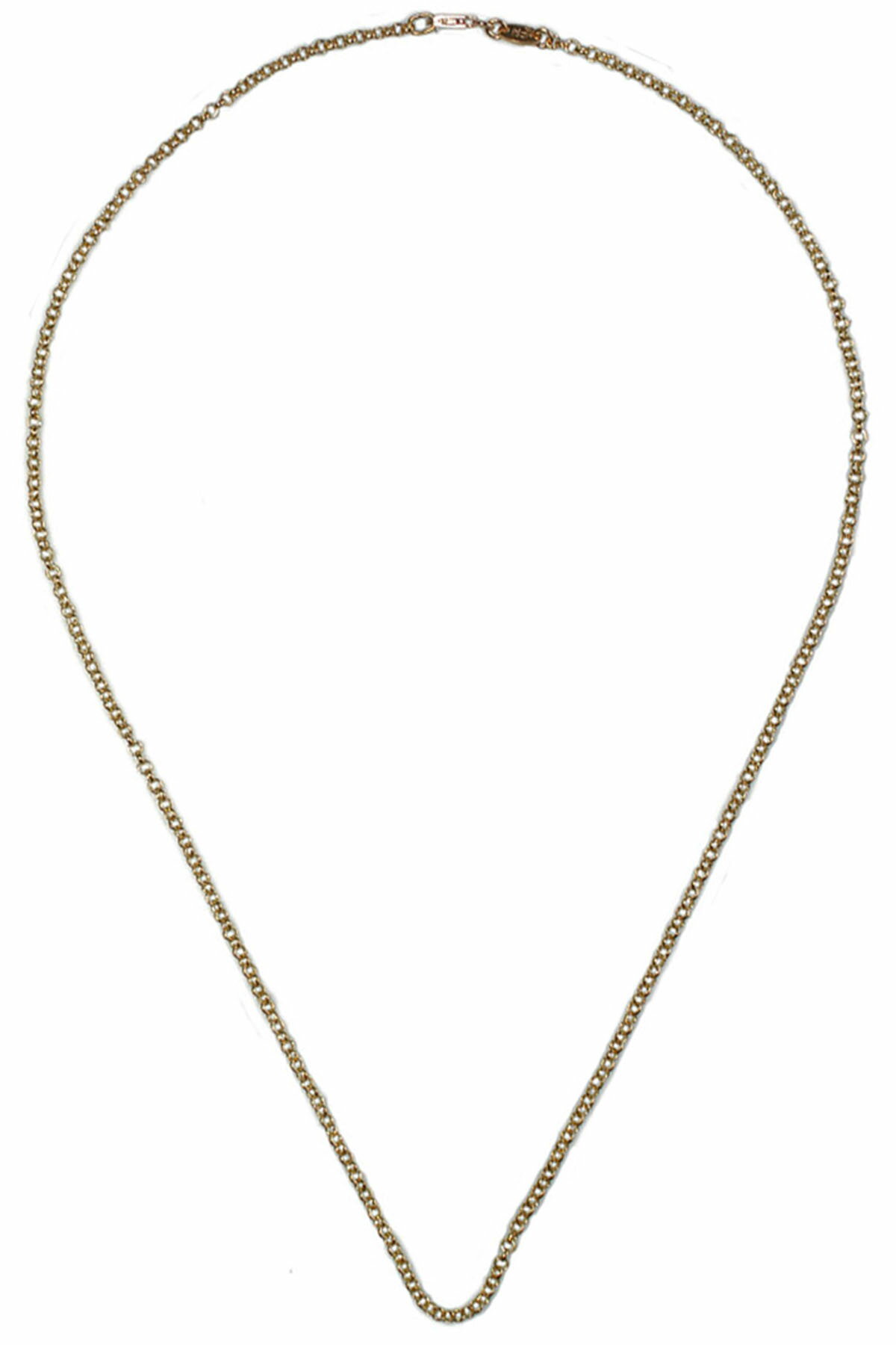 クロムハーツ ネックレス（メンズ） CHROME HEARTS 22K GOLD 16" ROLL CHAIN NECKLACEクロムハーツ 22Kゴールド　ネックチェーンロール　16インチ／ネックレス