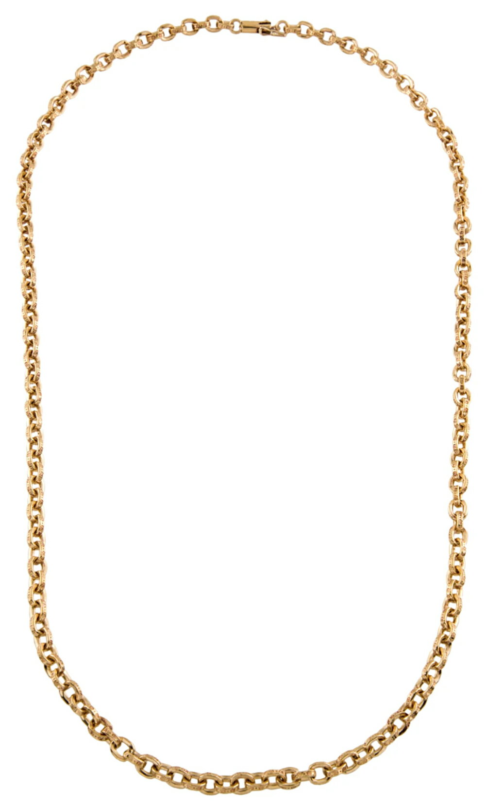 クロムハーツ ネックレス（メンズ） CHROME HEARTS 18" 22K PAPER CHAIN NECKLACE クロムハーツ　22金　ペーパーチェーン　ネックレス　18インチ