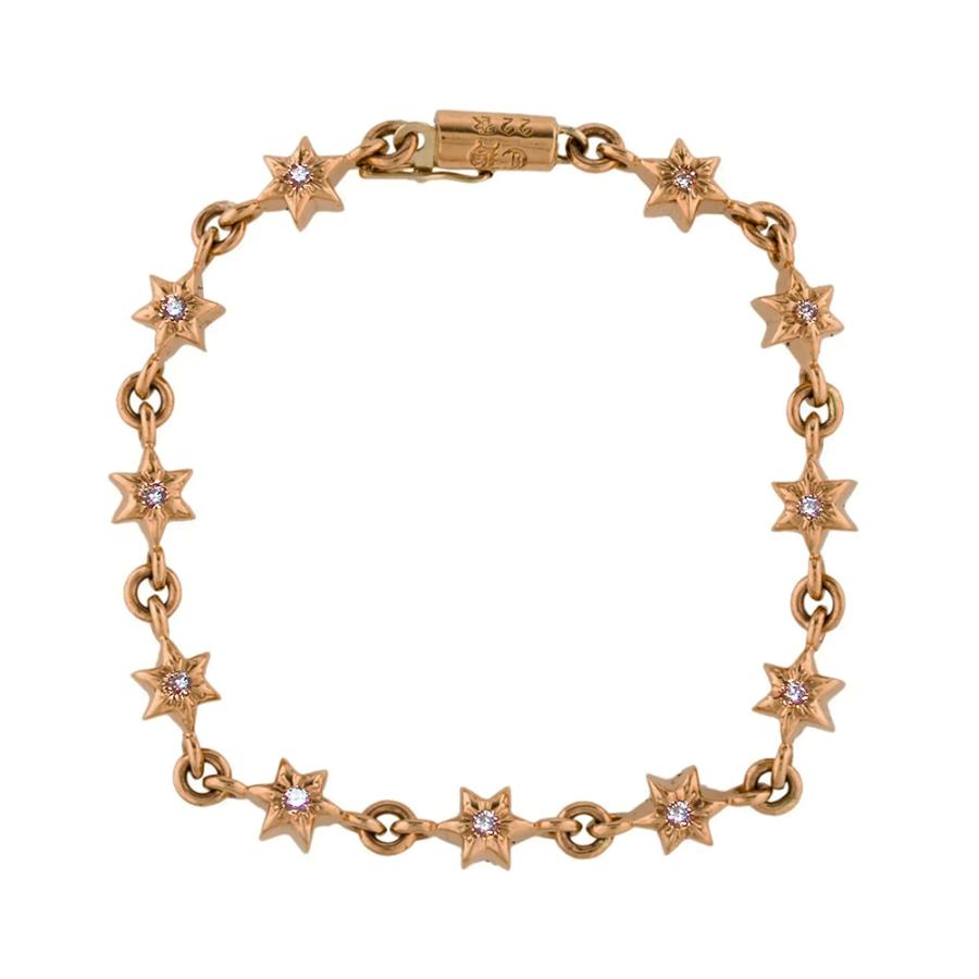 CHROME HEARTS STAR LINK BRACELET DIAMOND 22K クロムハーツ スターリンク ブレスレット ダイヤ 22金