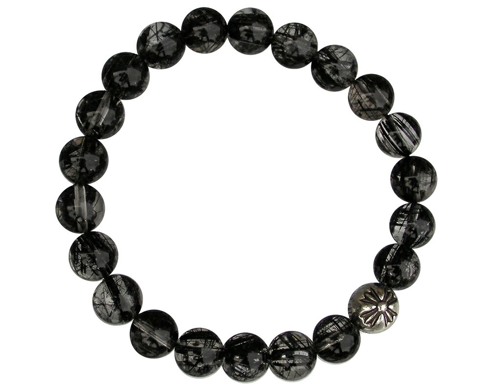 CHROME HEARTS 8MM RUTILATED QUARTZ 1 SILVER BEADS BRACELET クロムハーツ ビーズブレスレット 8mm ルチルクオーツ ビーズ