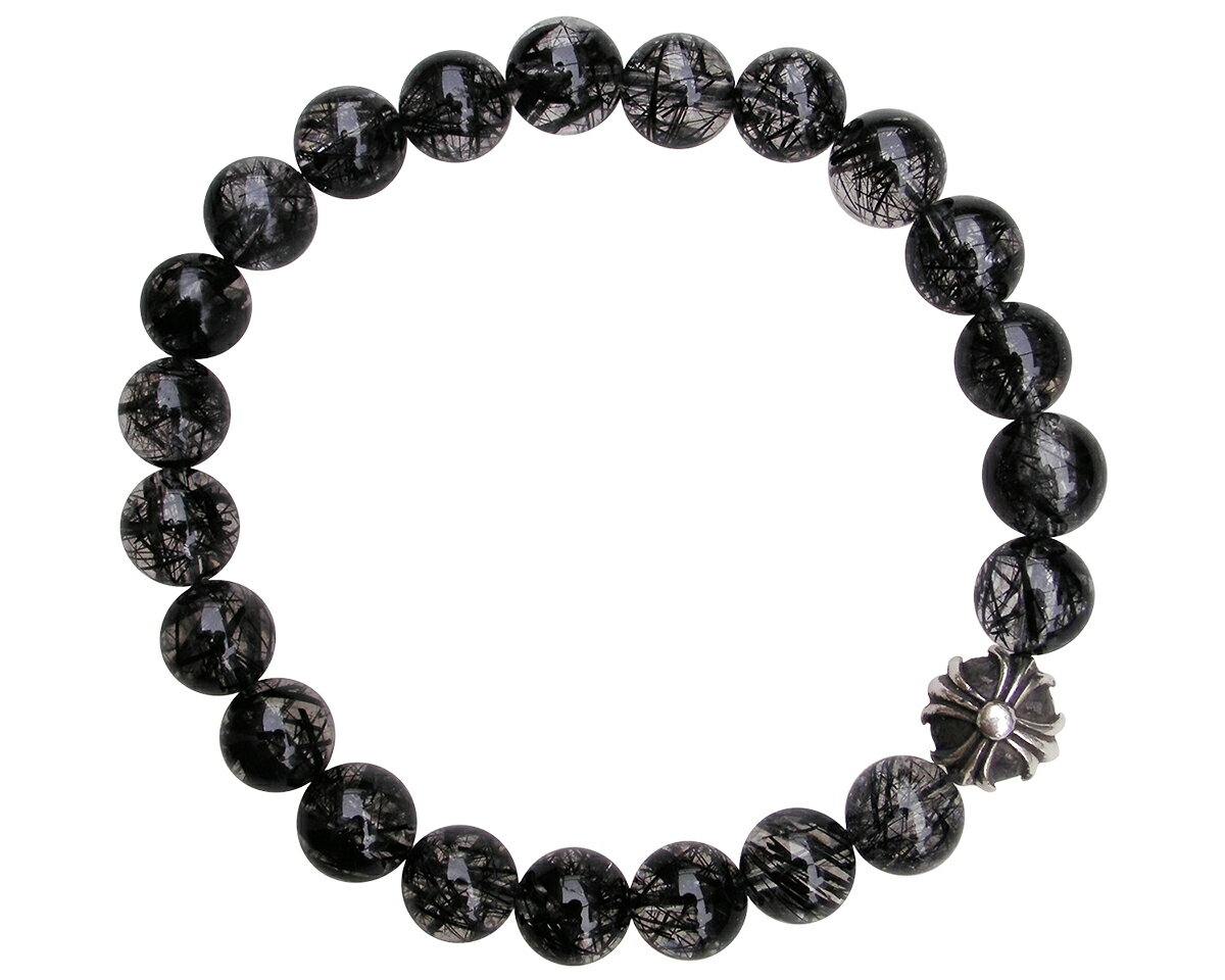 CHROME HEARTS 8MM RUTILATED QUARTZ & 1 SILVER BEADS BRACELET クロムハーツ　ルチルクオーツ ビーズブレスレット シルバー　 8mm