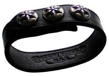 CHROME HEARTS 3 BTTN/2 SNAP LEATHER BRACELETS STAR BTTNS クロムハーツ 3ボタン 2スナップ ブレスレット レザースター