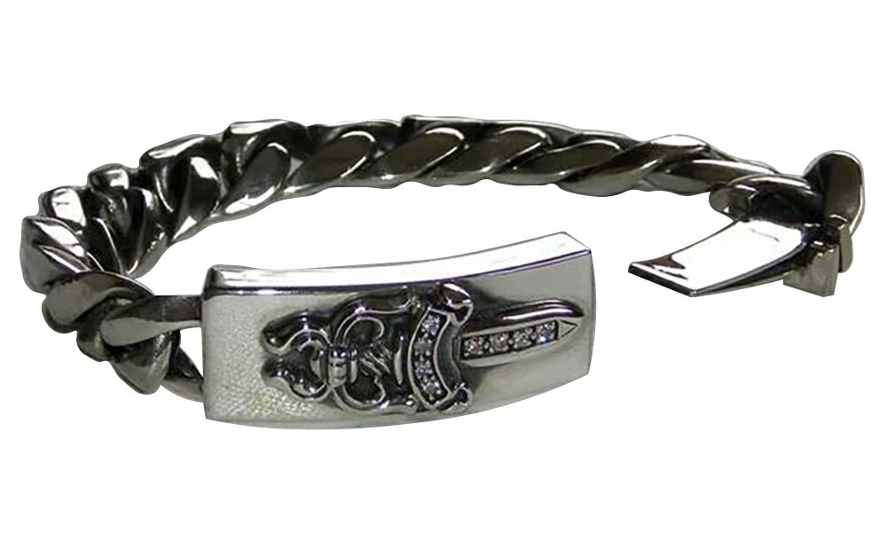 Rakuten - CHROME HEARTS ID BRACELET DAGGER / PAVE DIAMOND クロムハーツ　IDブレスレット　ダガー　ダイヤ【中古】