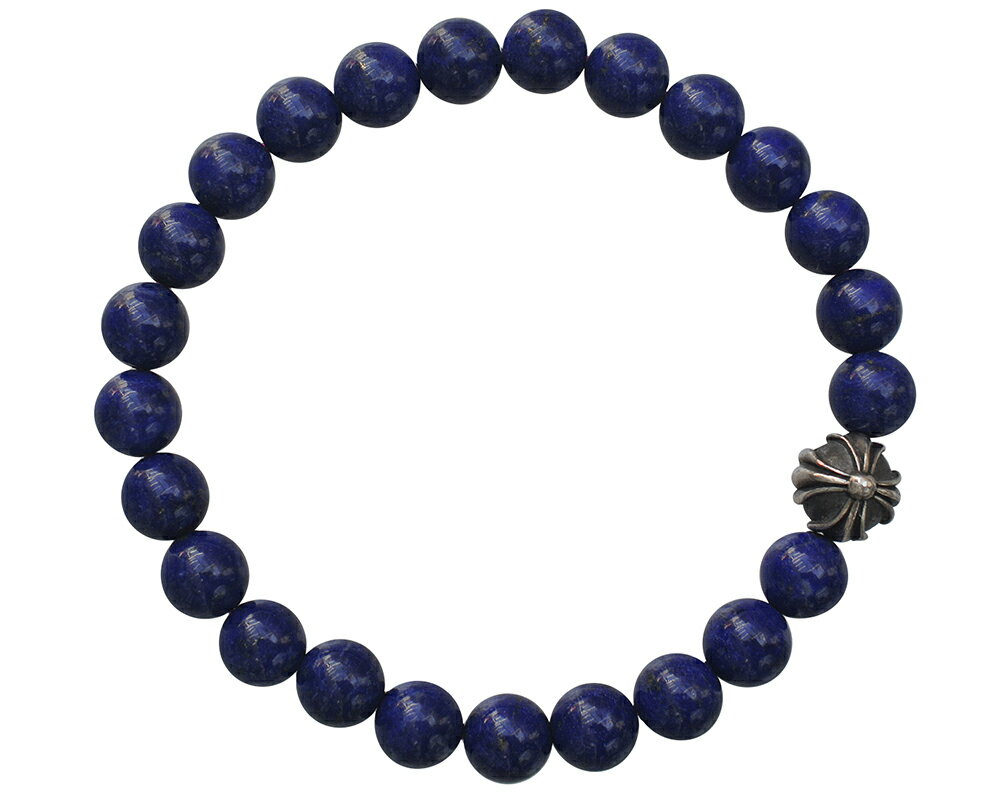 クロムハーツのブレスレット（レディース） CHROME HEARTS 8mm LAPIS LAZULI & 1 SILVER BEADS BRACELETクロムハーツ ビーズブレスレット　ラピスラズリ／シルバービーズ