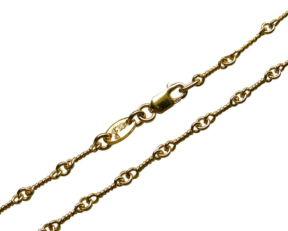 クロムハーツ ネックレス（メンズ） CHROME HEARTS 18" 22K GOLD TWIST CHAIN NECKLACE クロムハーツ　ネックレスチェーン　22Kゴールド　ツイスト18インチ