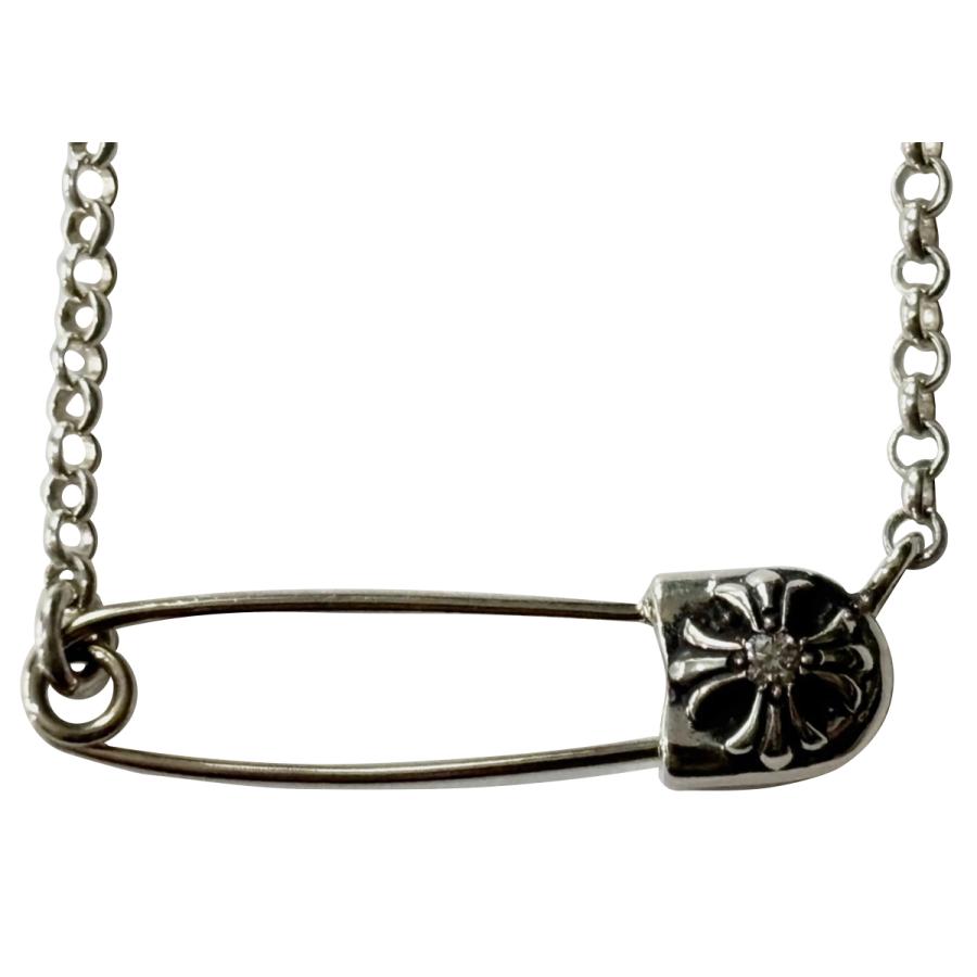 Rakuten - CHROME HEARTS SAFETY PIN 1DIA 18INCH クロムハーツ　セーフティピン　ロールチェーンネックレス　 1ダイヤ　18インチ【中古】