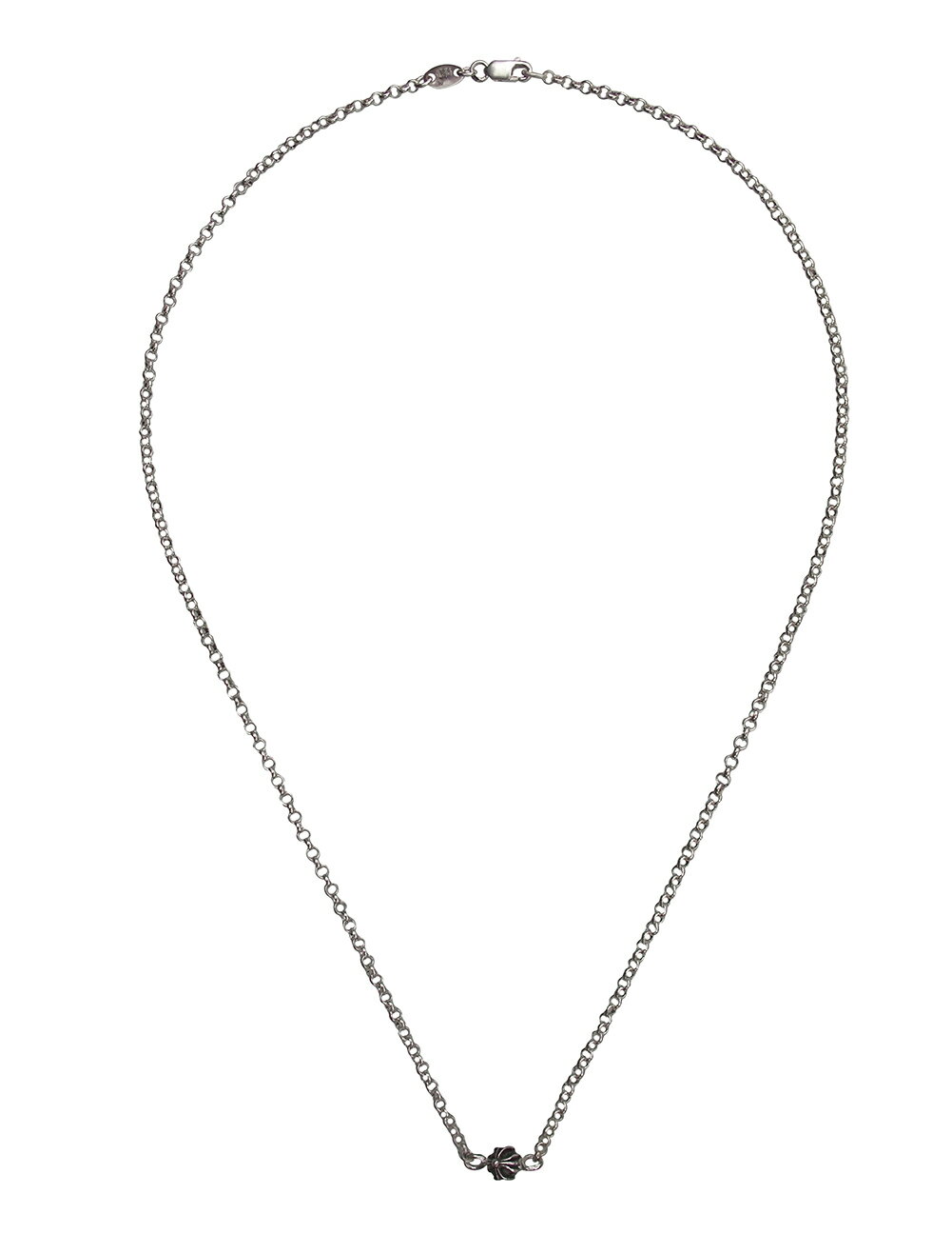 CHROME HEARTS CROSS BALL W/18 ROLL CHAIN SILVER NECKLACE クロムハーツ カットアウト クロスボール ロールチェーン ネックレス 18インチ