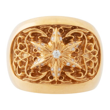 CHROME HEARTS CLASSIC OVAL STAR RING PAVE DIAMOND 22K クロムハーツ クラシック オーバルスターリング ダイヤ指輪