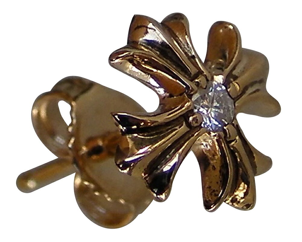 CHROME HEARTS #2 CH PLUS STUD EARRING 22K DIAMOND (SINGLE) クロムハーツ　#2 CHプラス　スタッズ　イヤリング（ピアス） 22Kダイヤ