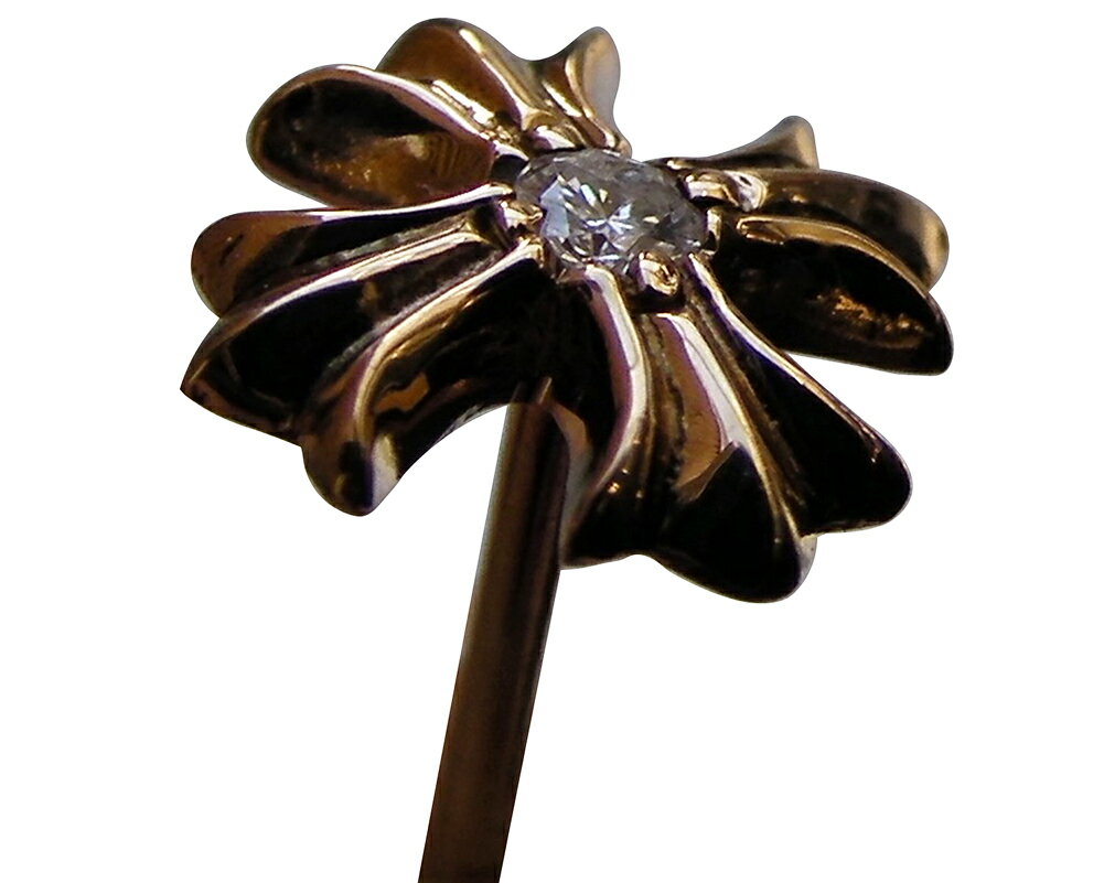 CHROME HEARTS #2 CH PLUS STUD EARRING 22K DIAMOND (SINGLE) クロムハーツ　#2 C...
