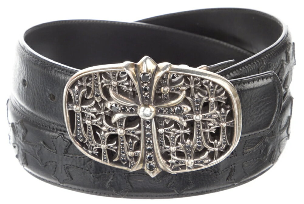 CHROME HEARTS CEMETERY CROSS BUCKEL BLACK DIAMOND クロムハーツ　セメタリークロス　バックル　ブラックダイヤ【中古】