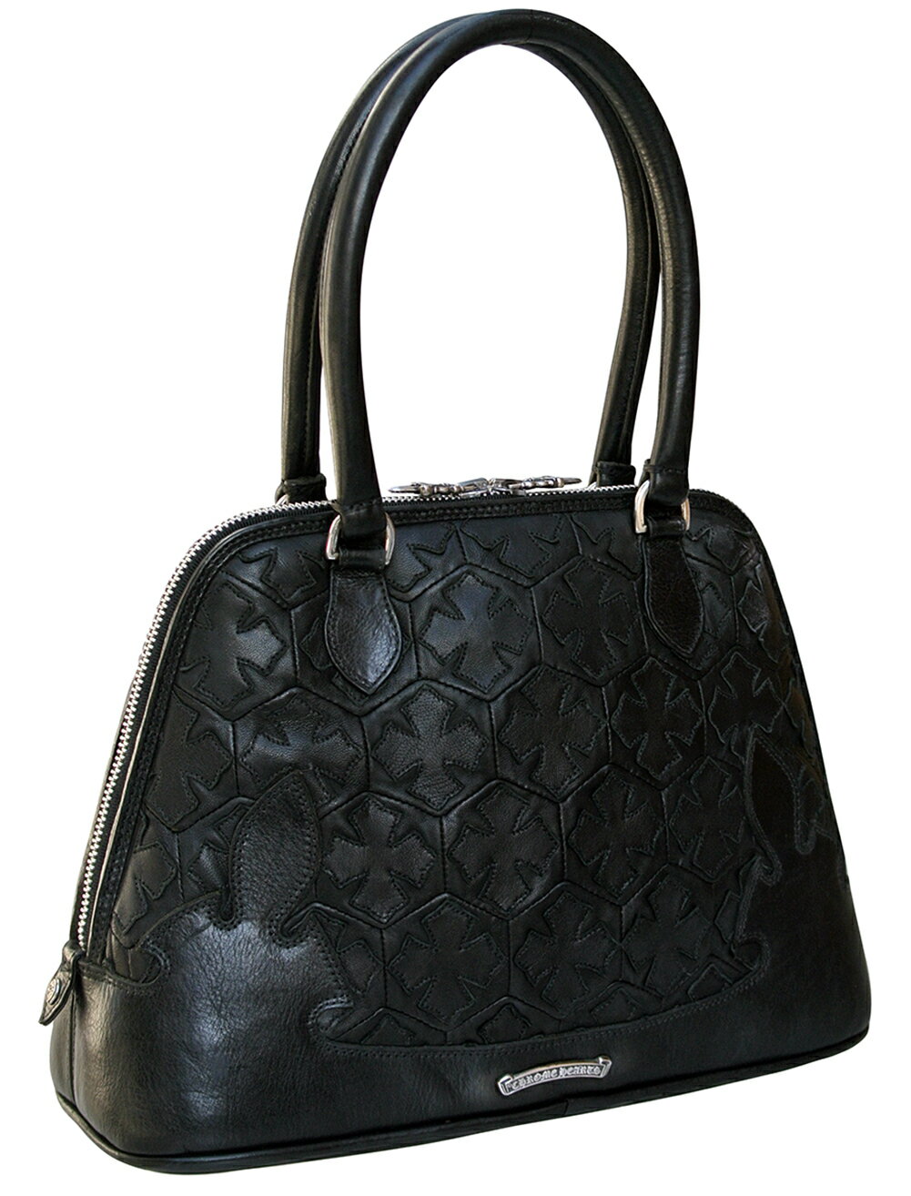 CHROME HEARTS MO BAG SMALL CH PLUS BLACK LEATHER クロムハーツ　MO バッグ CHプ...