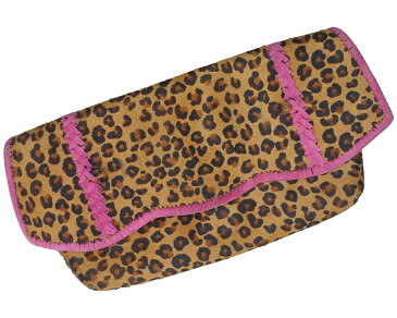 CHROME HEARTS CLUTCH BAG CHEETAH/PINK クロムハーツ　クラッチバッグ　チーター/ピンク　レザー【中古】