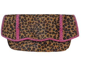 CHROME HEARTS CLUTCH BAG CHEETAH/PINKクロムハーツ　クラッチバッグ　チーター/ピンク　レザー【中古】