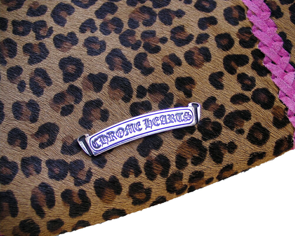 CHROME HEARTS CLUTCH BAG CHEETAH/PINKクロムハーツ　クラッチバッグ　チーター/ピンク　レザー【中古】