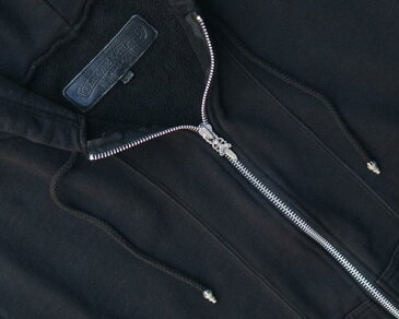 CHROME HEARTS HOODIE ZIP CH PLUS クロムハーツ スウェットパーカー ジップ レザー CHプラス【中古】