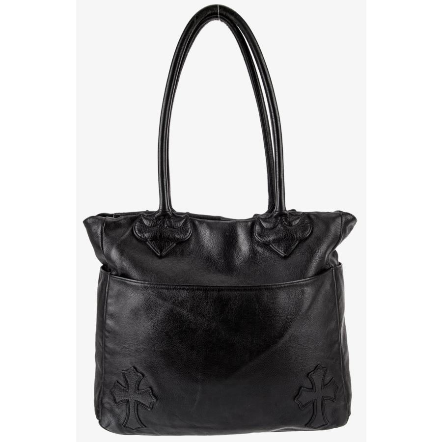 CHROME HEARTS LEATHER TOTE BAG CROSS クロムハーツ　レザートートバッグ クロス【中古】