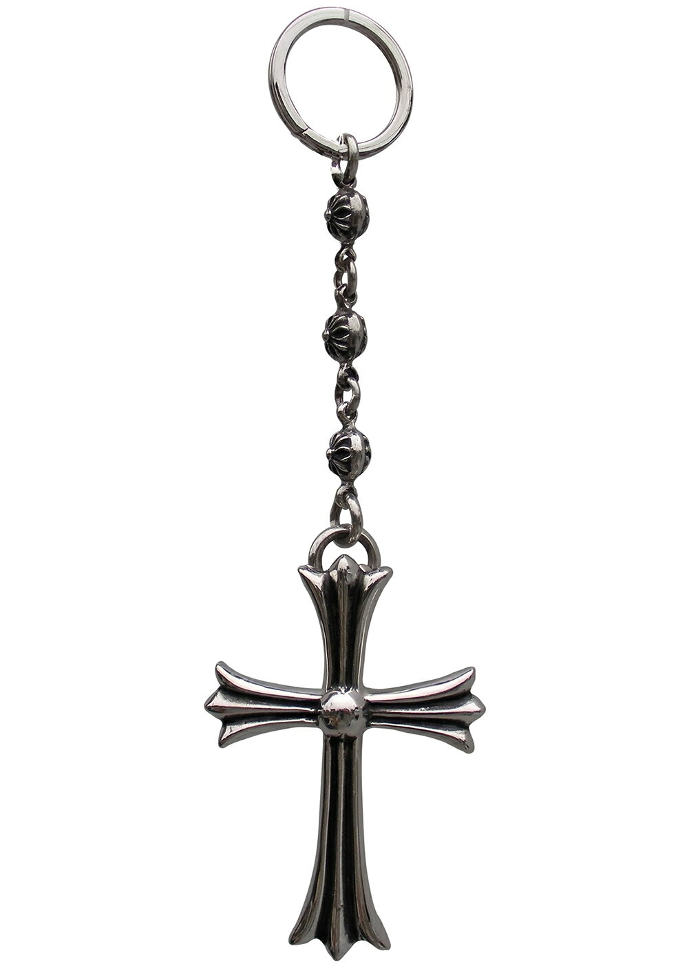 CHROME HEARTS LARGE CROSS CROSS BALL LINK CHAIN W/KEYRING クロムハーツ　ラージクロス　クロスボール　リンクチェーン キーリング【中古】