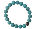 CHROME HEARTS 10MM TURQUOISE BEADS & 1 SILVER BE