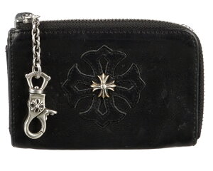 CHROME HEARTS LEATHER ZIP PAPER CHAIN COIN POUCH W/CLIP クロムハーツ　レザージップ　ペーパーチェーン　コイン　ポーチ【中古】