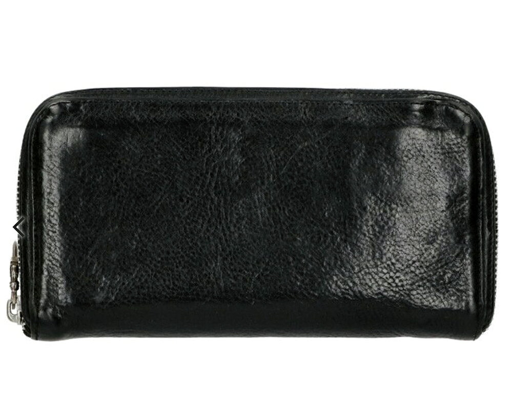 SKYTREKのCHROME HEARTS REC F ZIP WALLET #2 CEMETERY CROSS クロムハーツ　REC F ジップ ウォレット ブラックレザー 3セメタリークロス【中古】｜アングル3